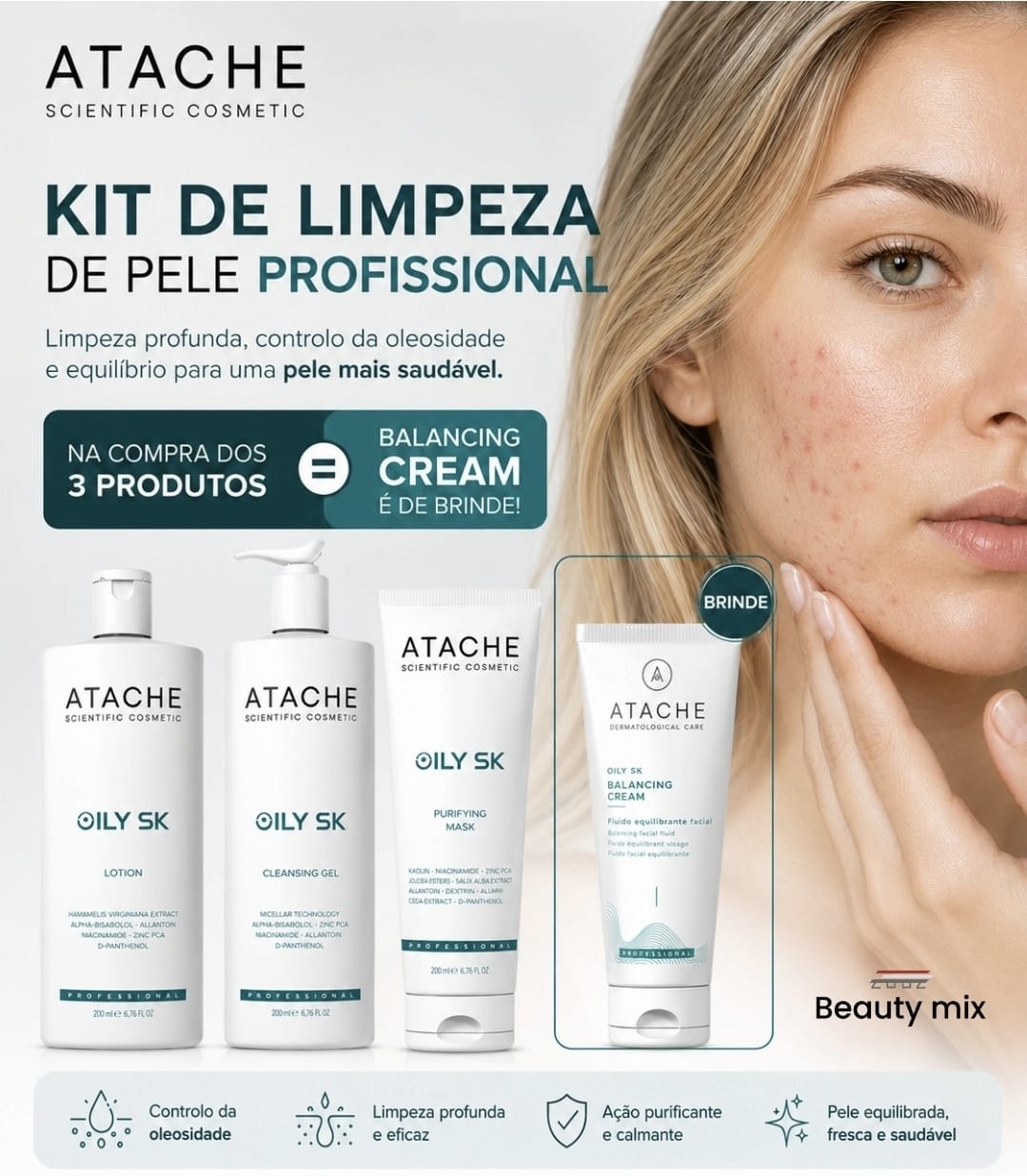 KIT PROFESIONAL DE  LIMPEZA  DE PELE /  ACNE E OLEOSIDADE